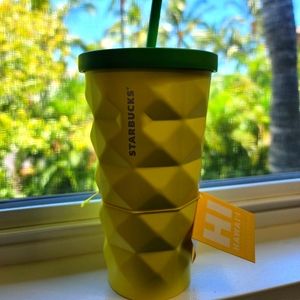Hawaii yellow pineapple Starbucks 16oz tumbler